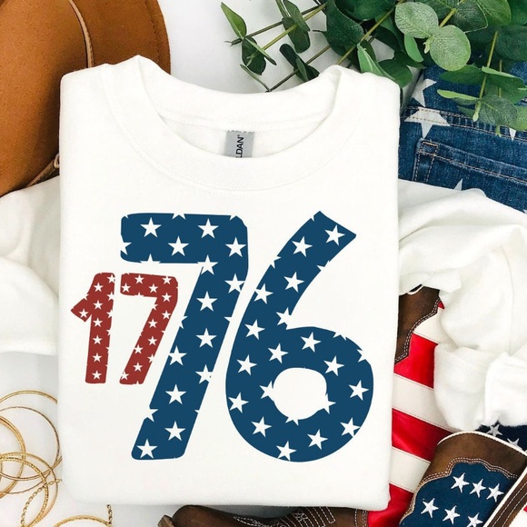 1776 4th of July Tee - White - Graphic T-Shirt - Unisex Fit - Picture 1 of 1